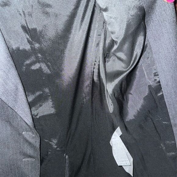 Vintage Stile Benetton Women's Gray Blazer Jacket Size 40 Business Casual Fitted - Picture 11 of 11